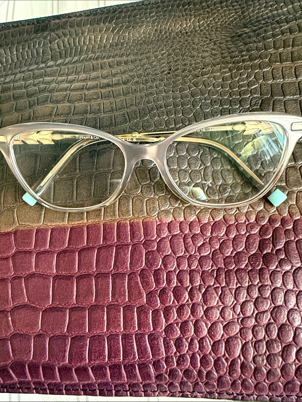Authentic Tiffany & Co. Clear & Gold Tone Eyeglasses